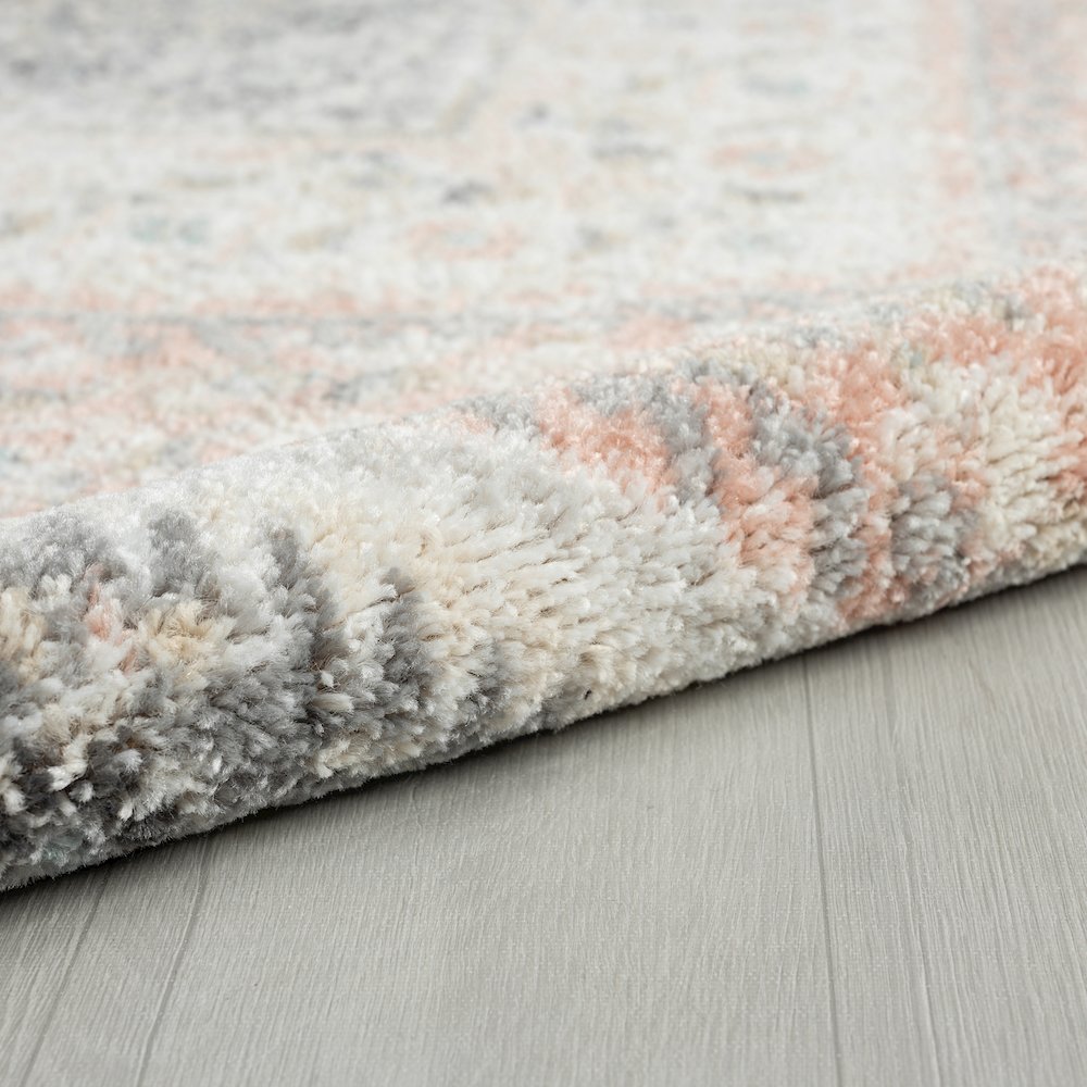 Dune Durable Performance Area Rug Indoor in Pink/Cream, 6' Round. Picture 4