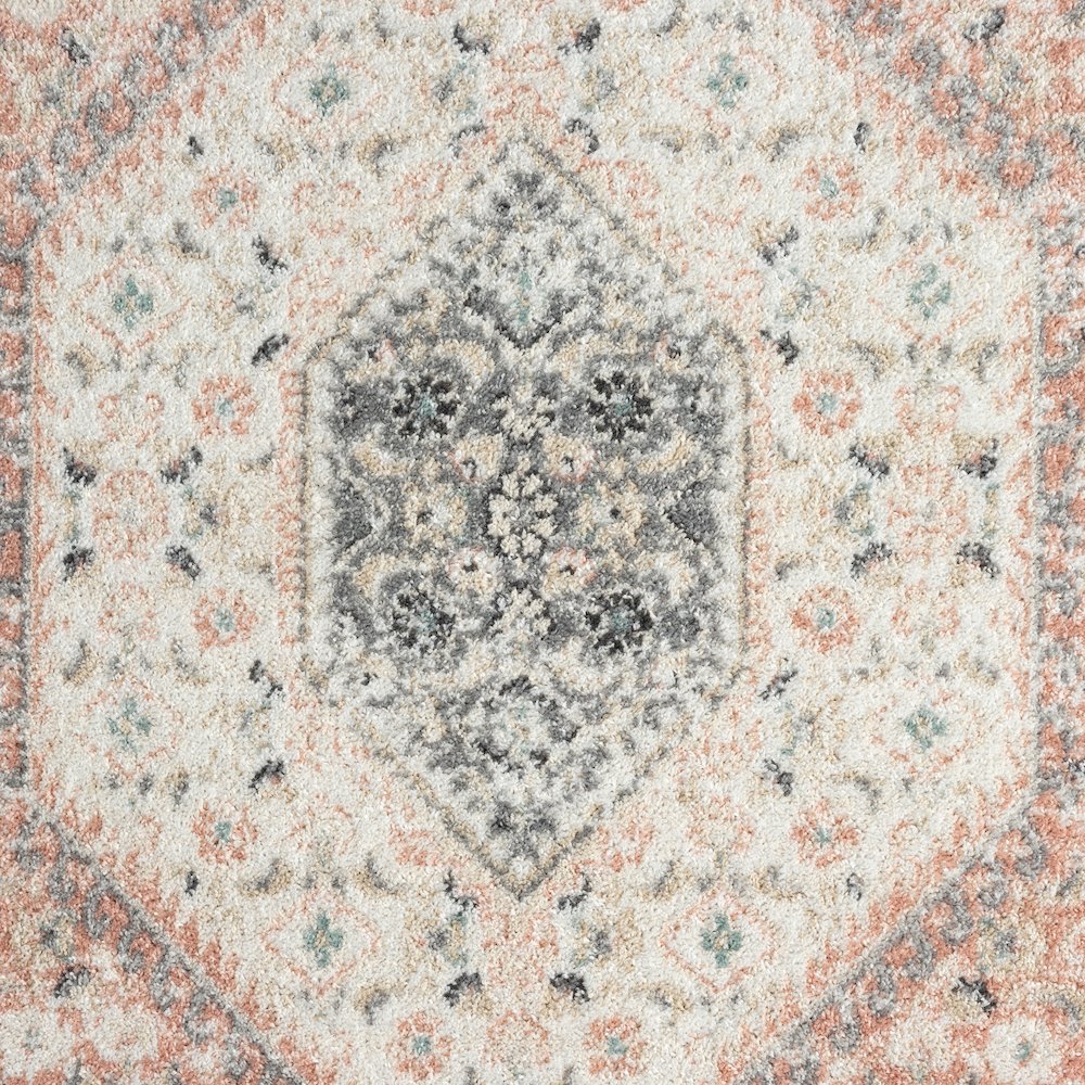 Dune Durable Performance Area Rug Indoor in Pink/Cream, 6' Round. Picture 7