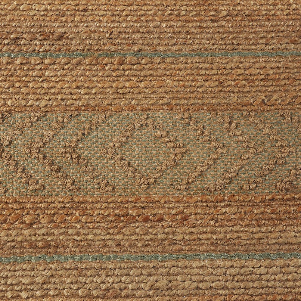 Earth Jute Area Rug Indoor in Tan/Blue, 5' x 7'9". Picture 6