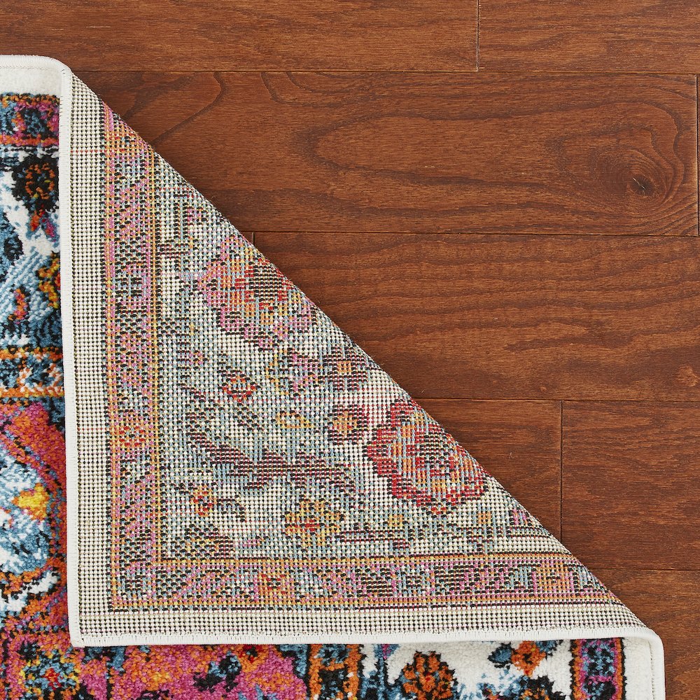 Fusion Olefin Area Rug Indoor in White/Blue, 2'3" x 7'. Picture 5