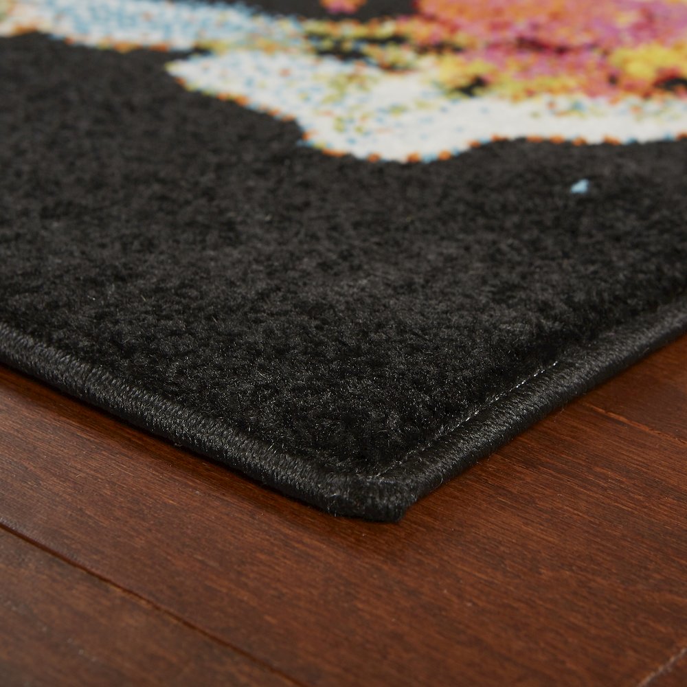 Fusion Jute Area Rug Indoor in Black/Multicolored, 2'3" x 7'. Picture 3