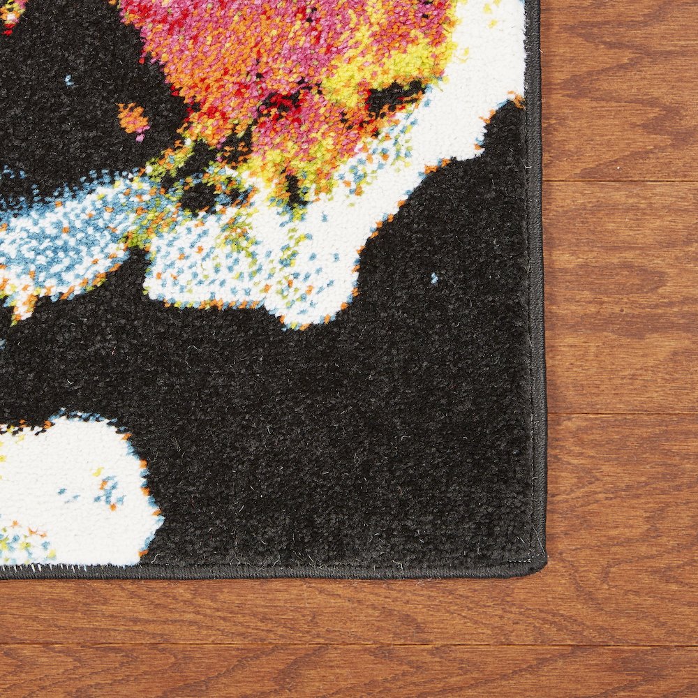 Fusion Jute Area Rug Indoor in Black/Multicolored, 2'3" x 7'. Picture 6