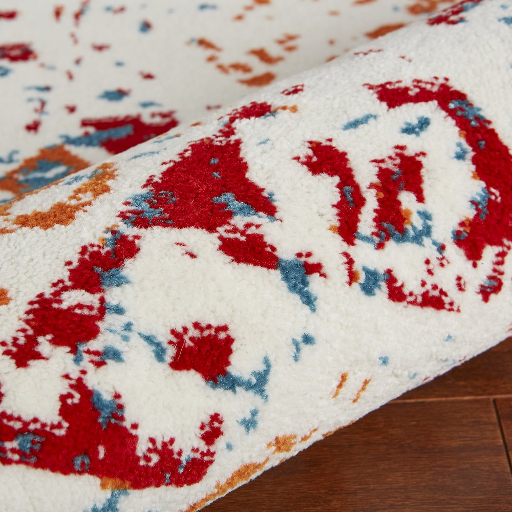 Fusion Jute Area Rug Indoor in Blue/White, 2'3" x 7'. Picture 4