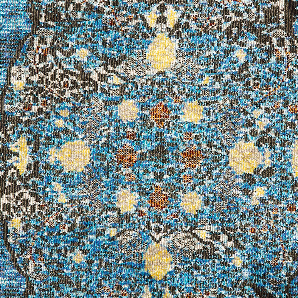 Gala Durable Performance Area Rug Indoor in Blue/Multicolored, 1'10" x 3'. Picture 7