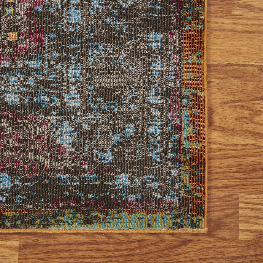 Gala Durable Performance Area Rug Indoor in Blue/Multicolored, 1'10" x 3'. Picture 5