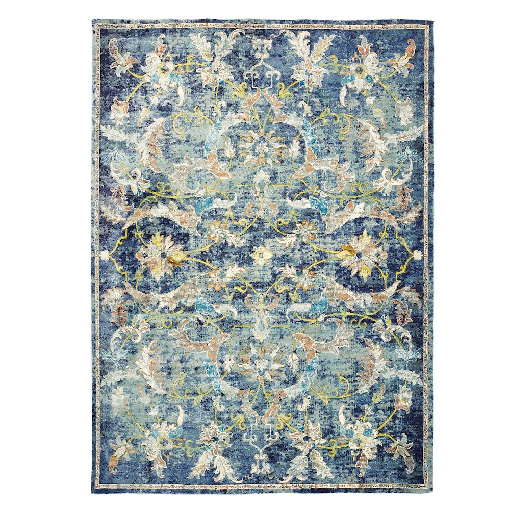 Gala Durable Performance Area Rug Indoor in Blue/Multicolored, 4' x 6'. Picture 1