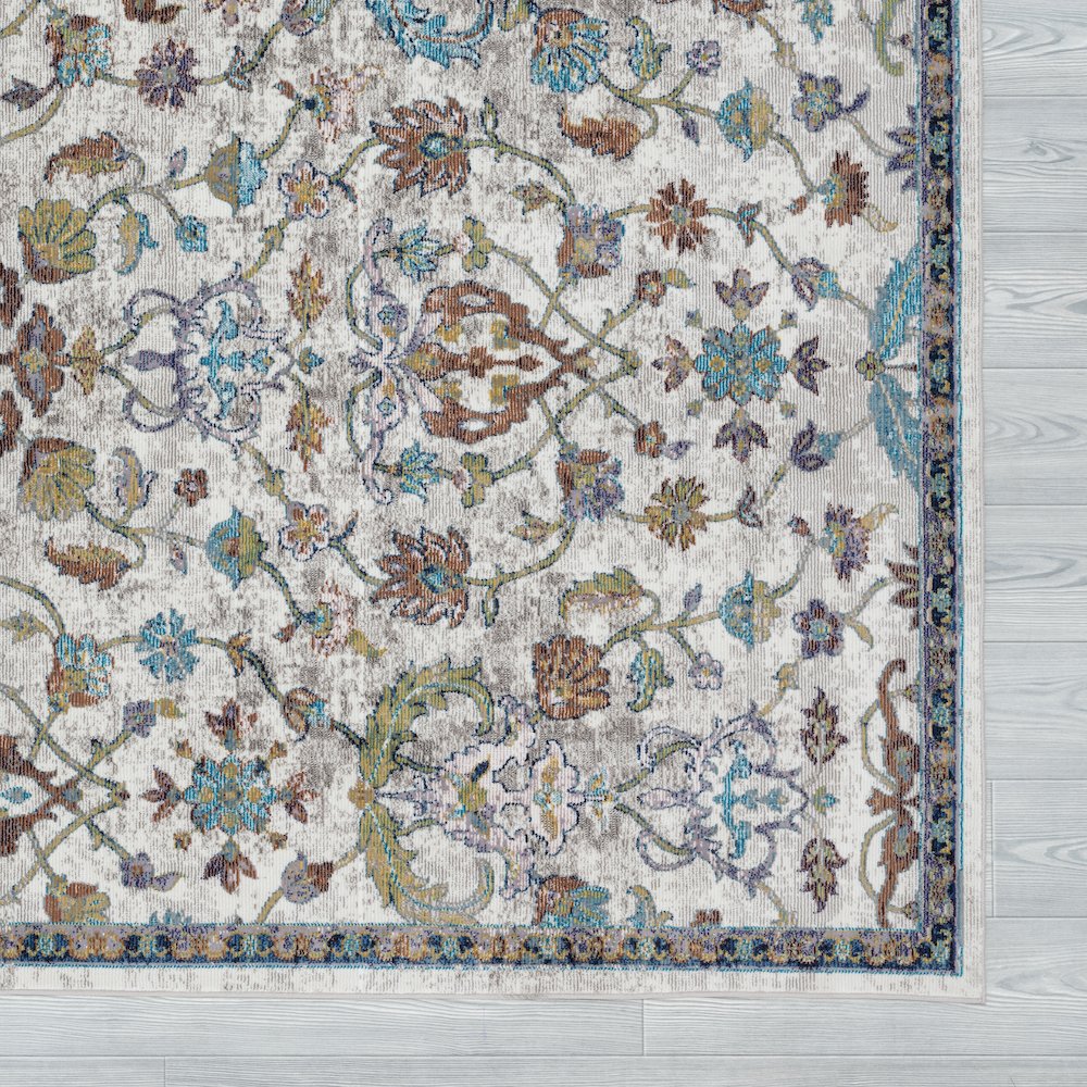 Gala Durable Performance Area Rug Indoor in Gray/Blue, 1'10" x 3'. Picture 3