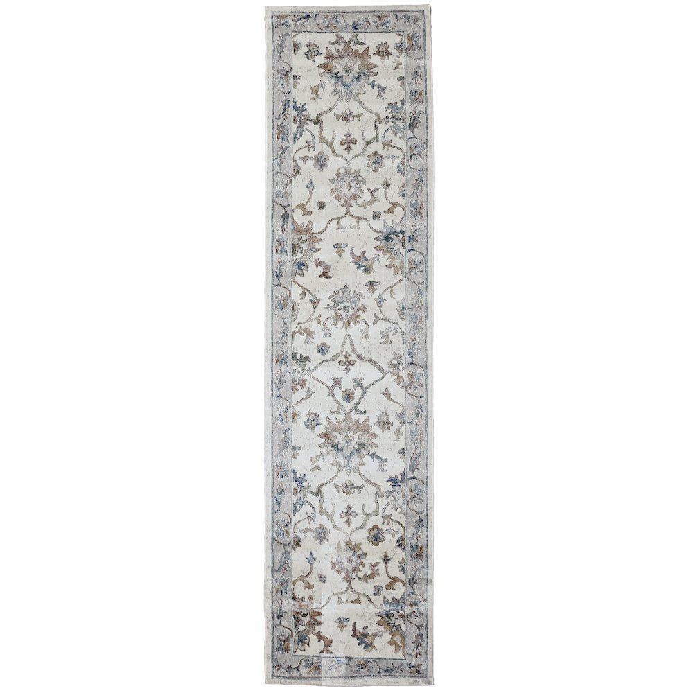 Gala Durable Performance Area Rug Indoor in Ivory/Multicolored, 2'3" x 8'9". Picture 1