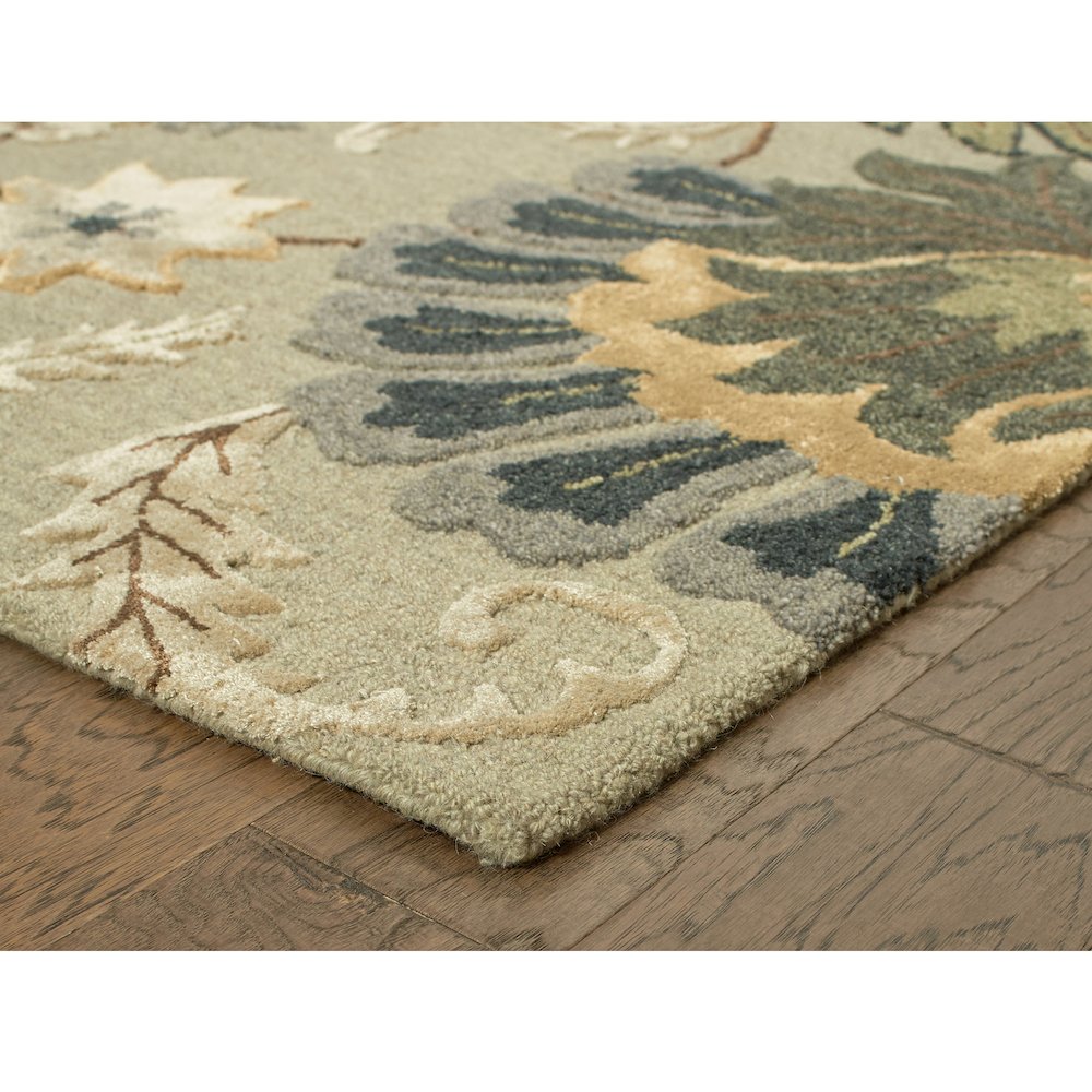 Glamour Wool Area Rug Indoor in Brown, 9' x 12'. Picture 2