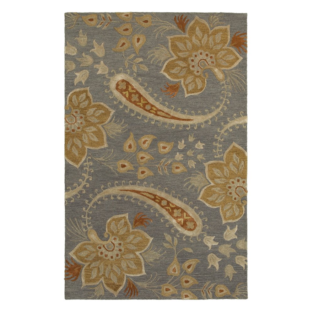 Glamour Cotton Area Rug Indoor in Gray/Yellow, 9' x 12'. Picture 1
