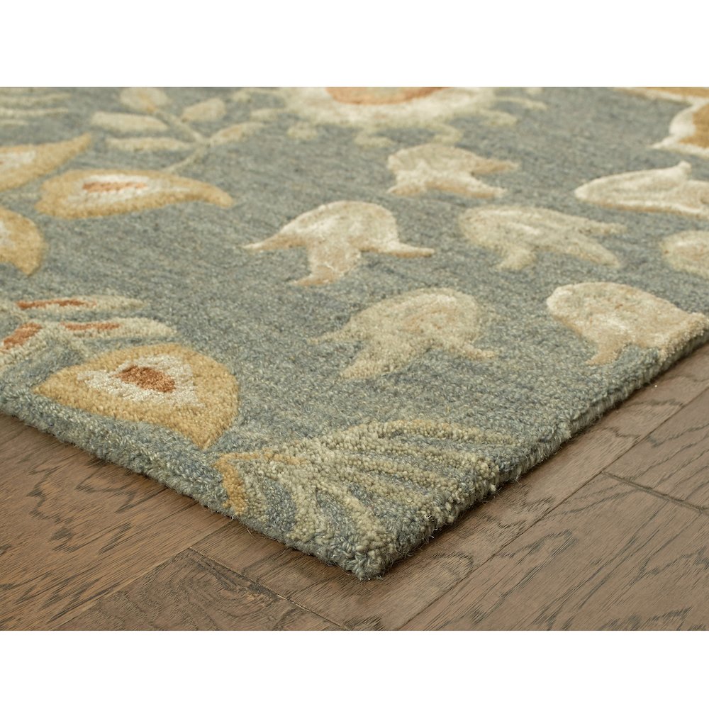 Glamour Cotton Area Rug Indoor in Gray/Yellow, 9' x 12'. Picture 2