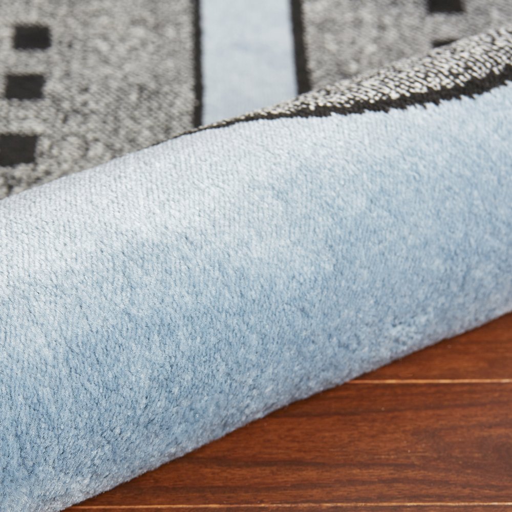 Blue Racetrack Area Rug. Picture 4