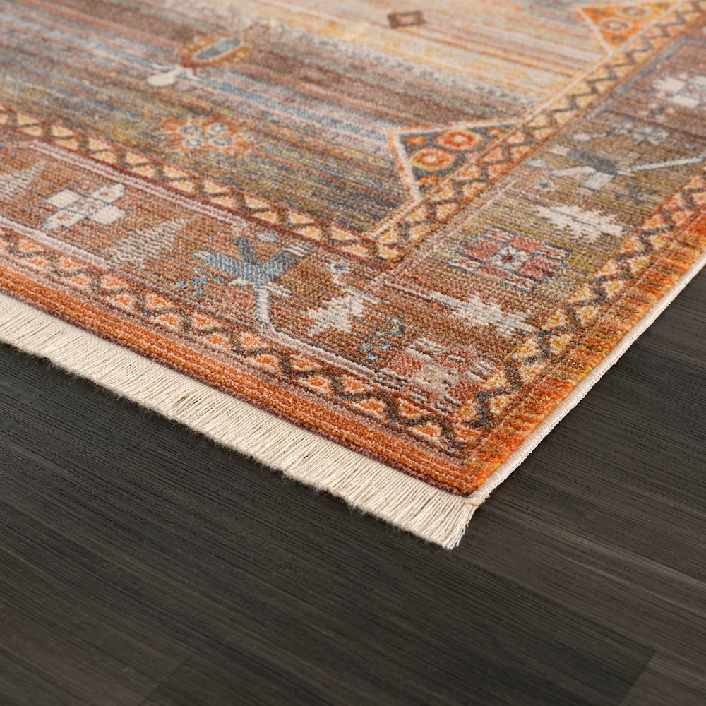 Holi Durable Performance Area Rug Indoor in Brown/Yellow, 2' x 3'. Picture 3