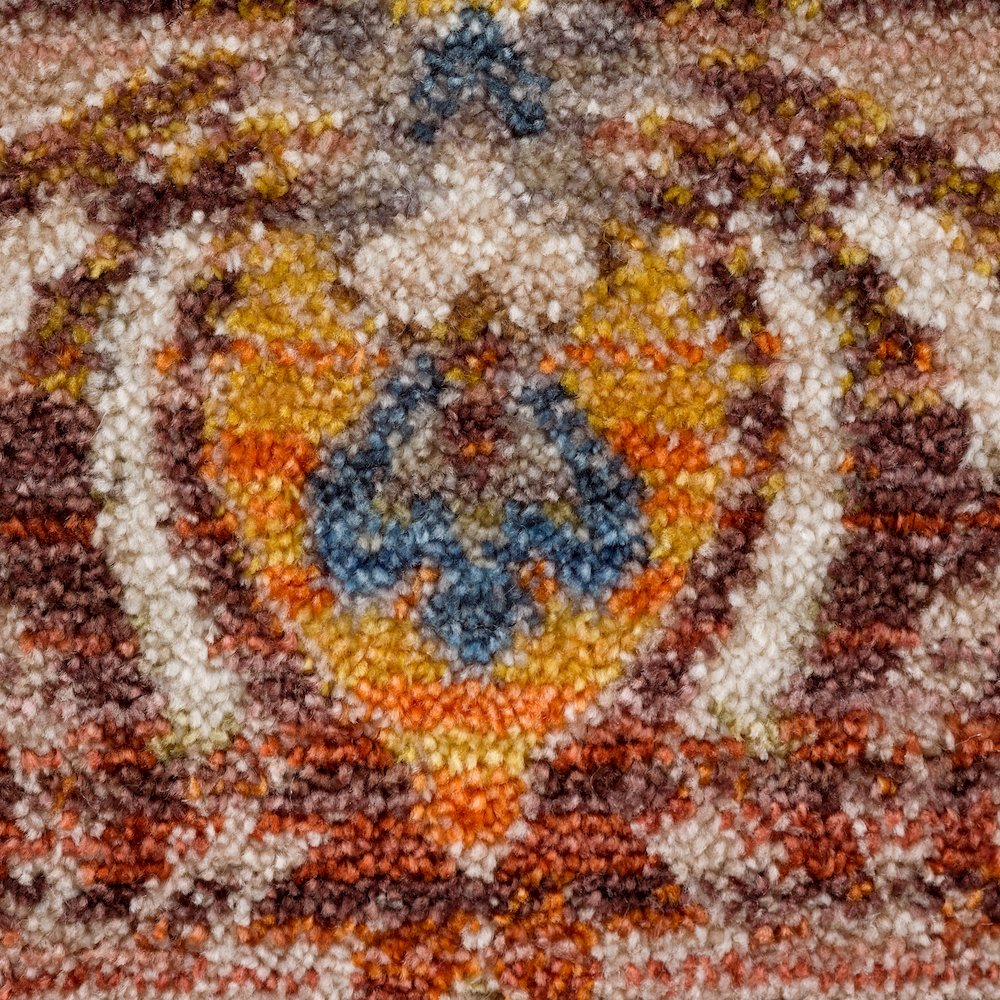 Holi Durable Performance Area Rug Indoor in Red/Ivory, 5' x 8'. Picture 2