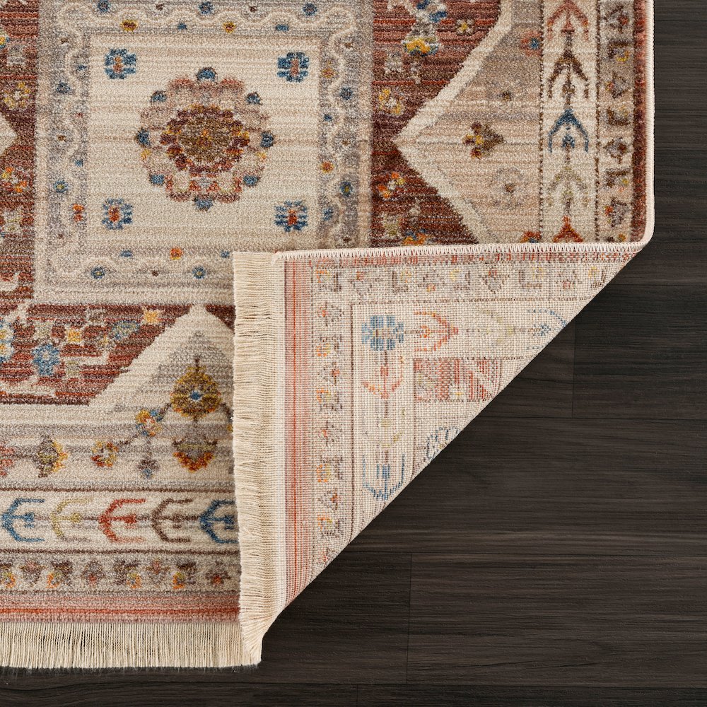 Holi Durable Performance Area Rug Indoor in Red/Ivory, 5' x 8'. Picture 5