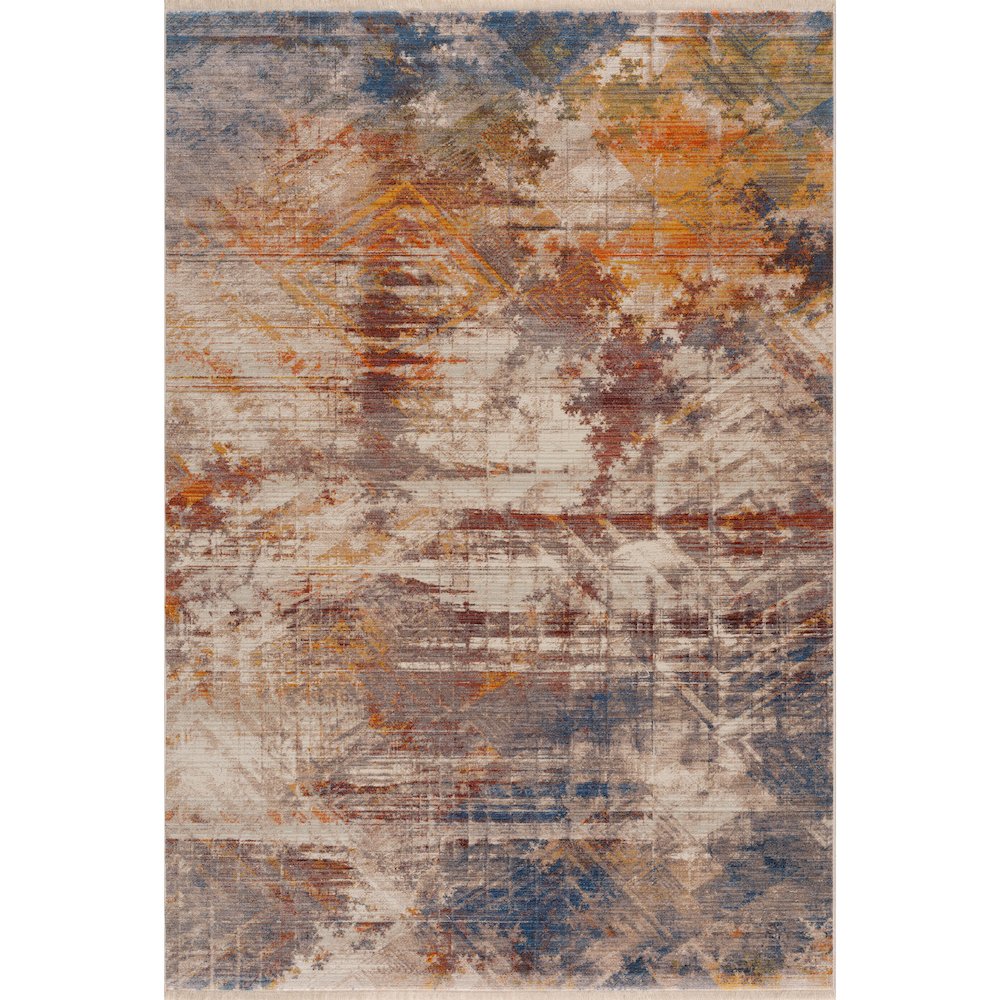 Holi Durable Performance Area Rug Indoor in Gray/Blue, 9' x 12'. Picture 1
