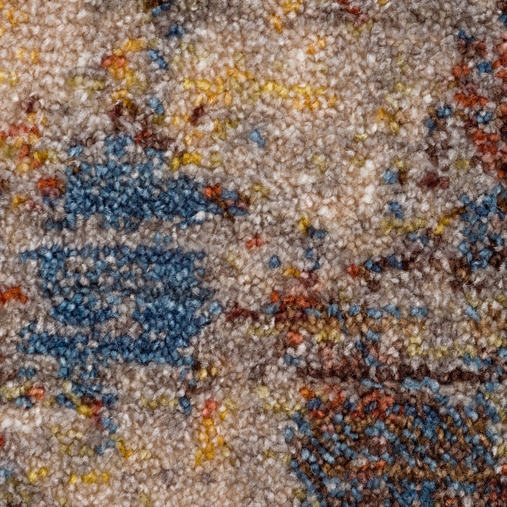 Holi Durable Performance Area Rug Indoor in Beige/Blue, 2' x 3'. Picture 2
