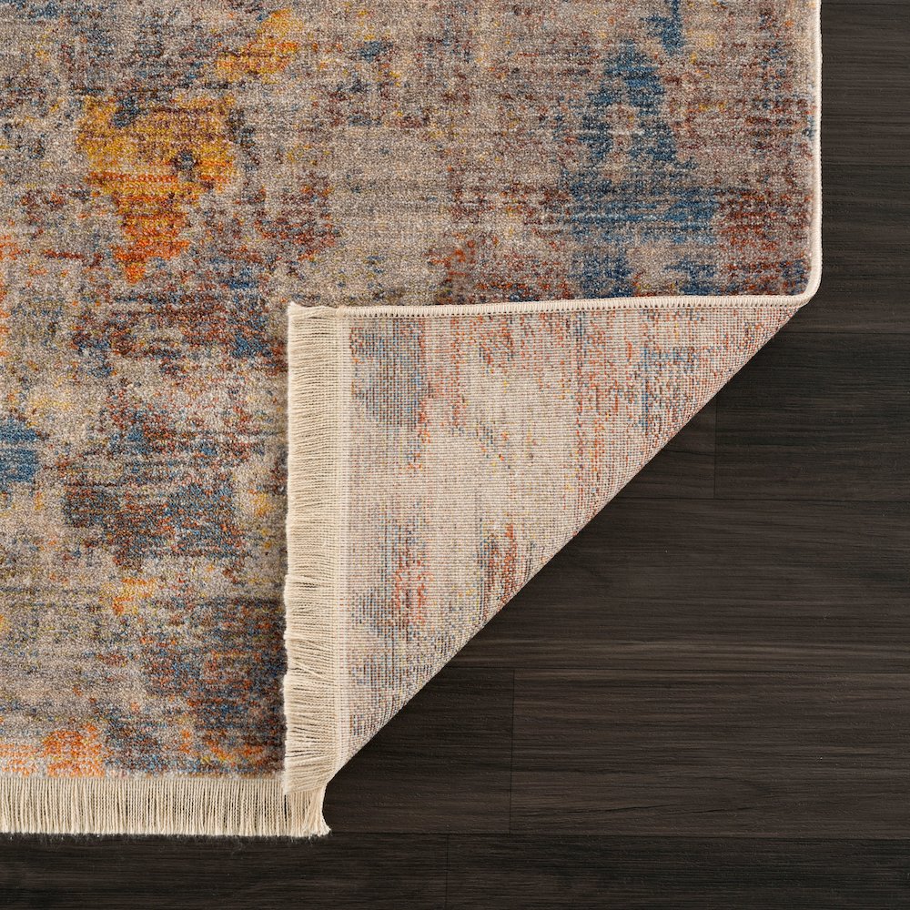 Holi Durable Performance Area Rug Indoor in Beige/Blue, 2' x 3'. Picture 5