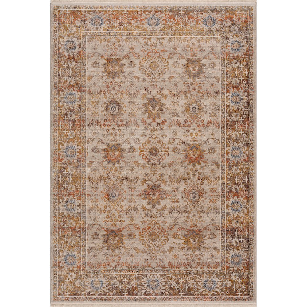 Holi Durable Performance Area Rug Indoor in Ivory/Beige, 5' x 8'. Picture 1