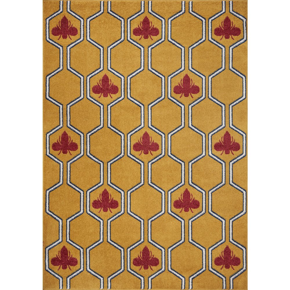 Harmony Durable Performance Area Rug Indoor in Yellow/Red, 7'9" x 9'5". Picture 1