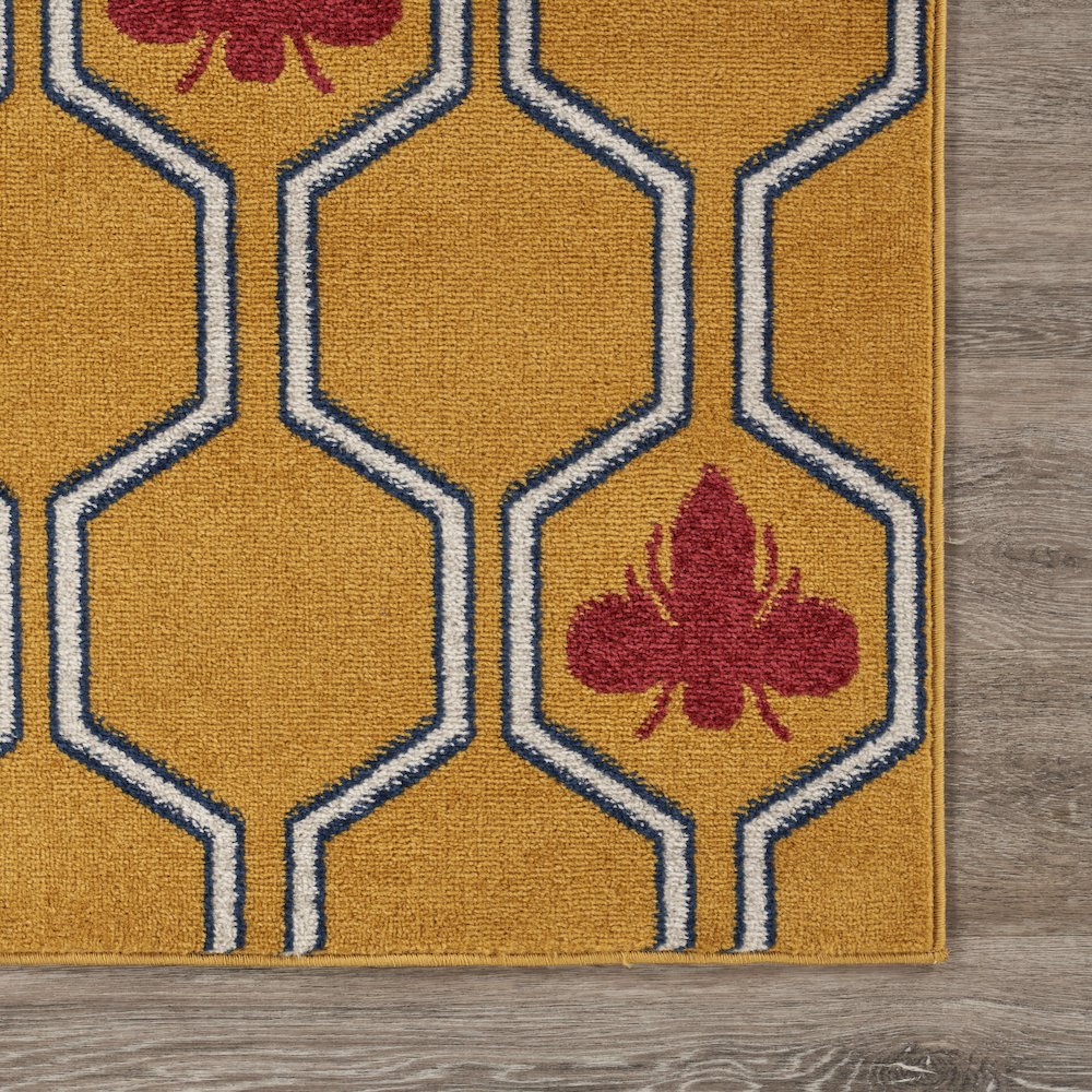 Harmony Durable Performance Area Rug Indoor in Yellow/Red, 7'9" x 9'5". Picture 4