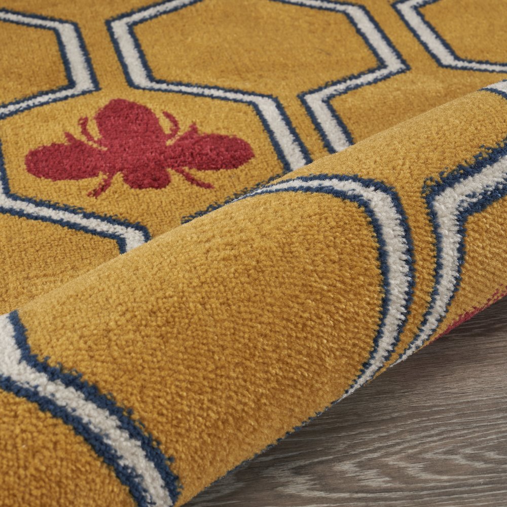 Harmony Durable Performance Area Rug Indoor in Yellow/Red, 7'9" x 9'5". Picture 6