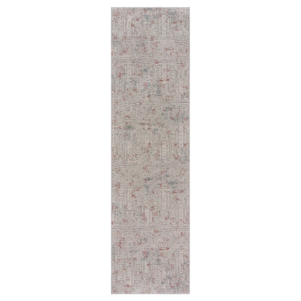Imagine Durable Performance Area Rug Indoor in Blue/Cream, 2'2" x 7'7". Picture 1