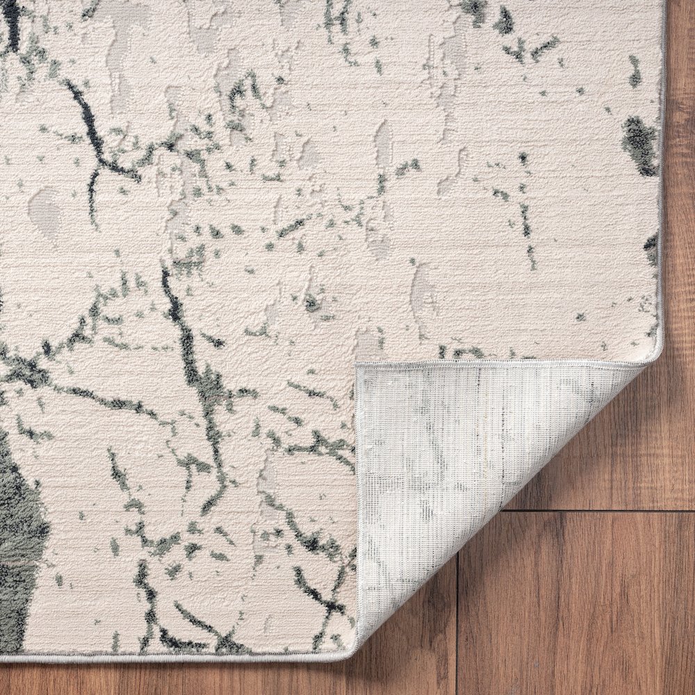 Imagine Durable Performance Area Rug Indoor in Ivory/Gray, 1'10" x 3'. Picture 6