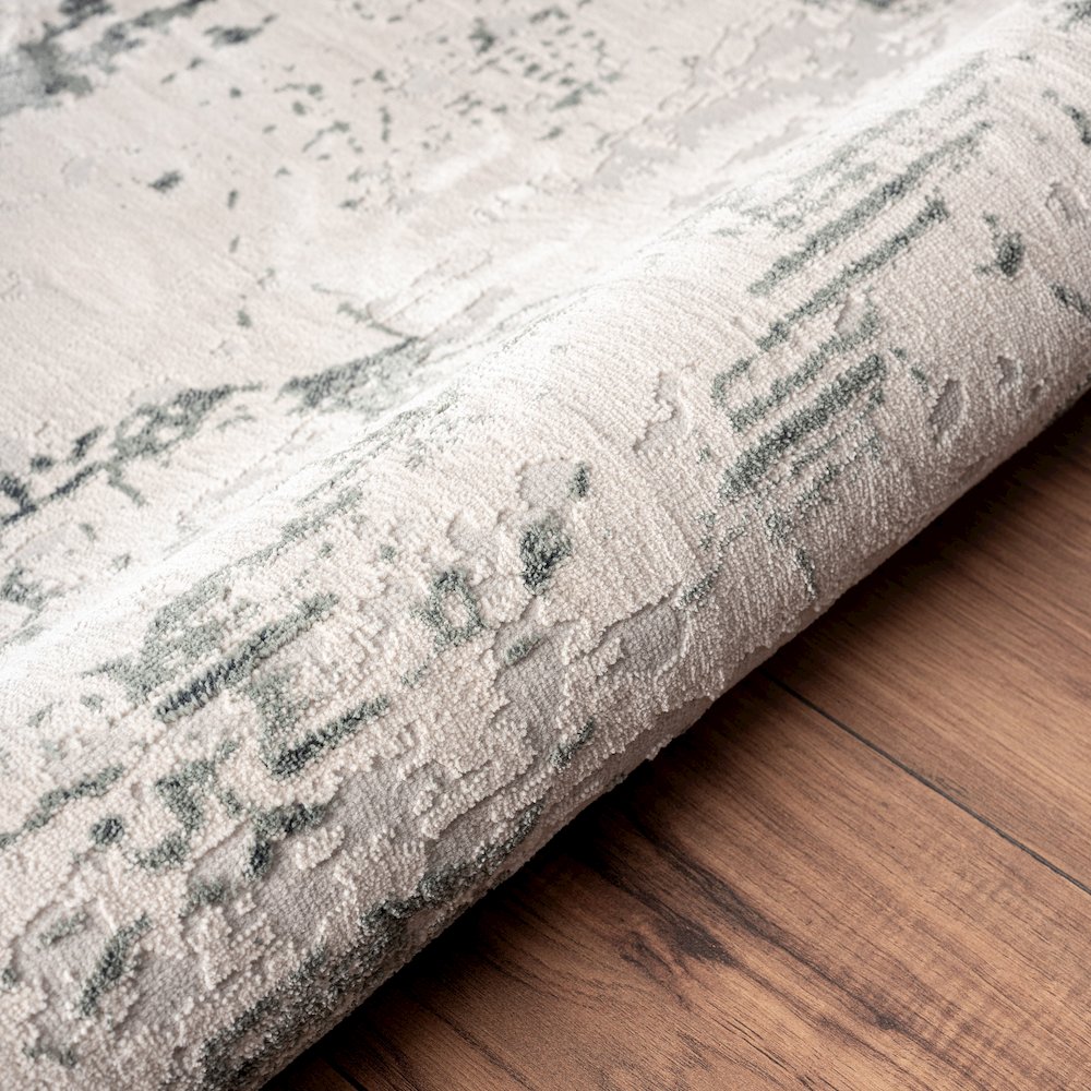 Imagine Durable Performance Area Rug Indoor in Ivory/Gray, 1'10" x 3'. Picture 4