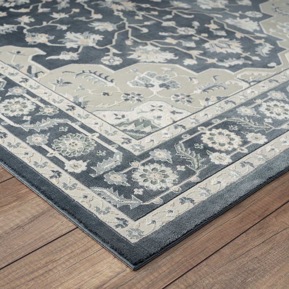 Imagine Durable Performance Area Rug Indoor in Blue/Blue, 5'3" x 7'6". Picture 3