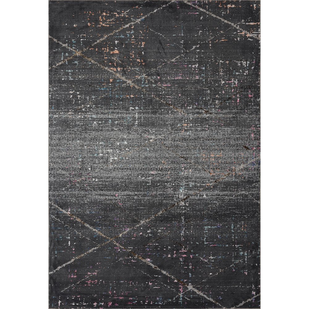 Impulse Performance Blend Area Rug Indoor in Black/Pink, 5' x 7'6". Picture 1