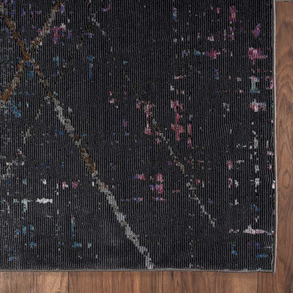 Impulse Performance Blend Area Rug Indoor in Black/Pink, 5' x 7'6". Picture 6