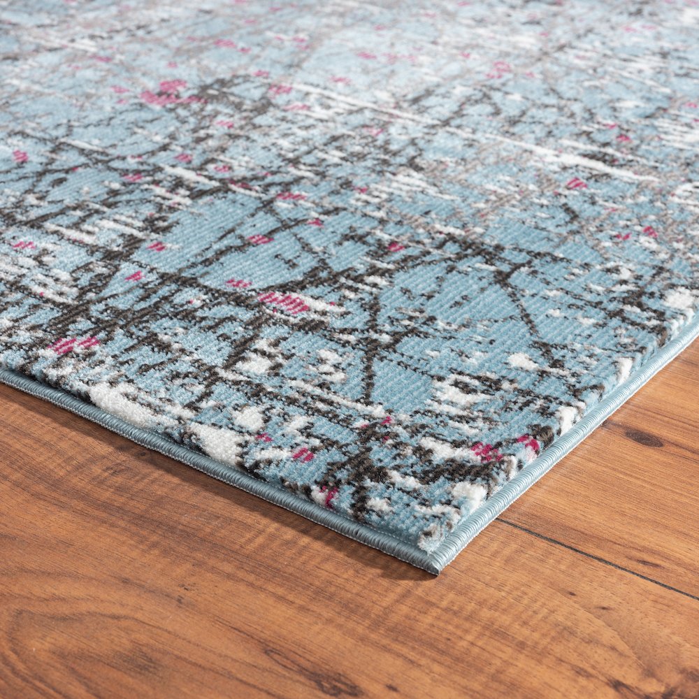 Impulse Performance Blend Area Rug Indoor in Blue/Silver, 5' x 7'6". Picture 3