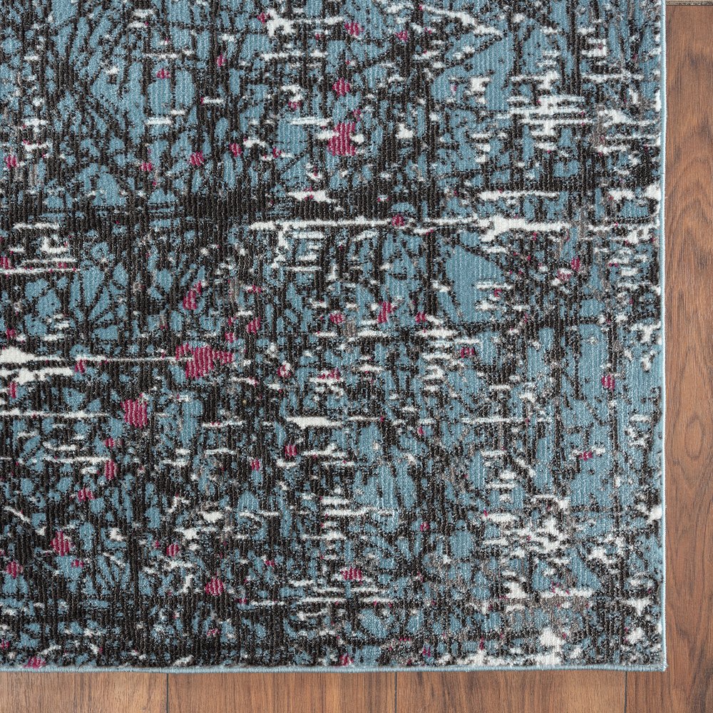 Impulse Performance Blend Area Rug Indoor in Blue/Silver, 5' x 7'6". Picture 6