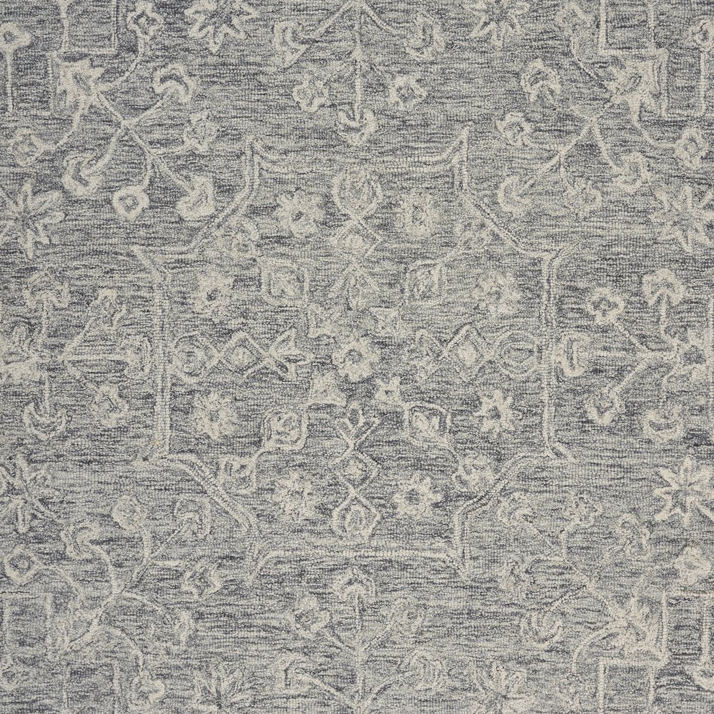 Juniper Wool Area Rug Indoor in Silver/Gray, 7'9" Round. Picture 2
