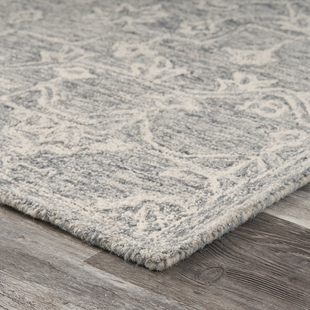 Juniper Wool Area Rug Indoor in Silver/Gray, 3' x 5'. Picture 3