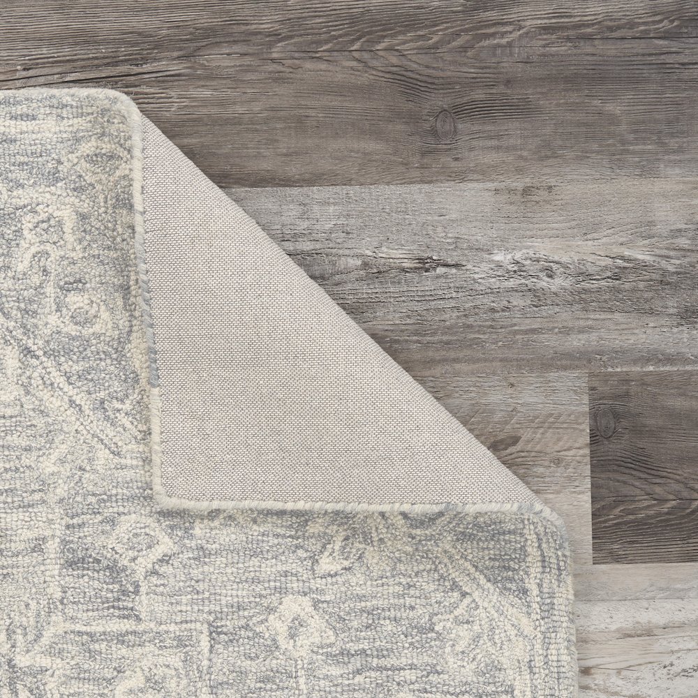 Juniper Wool Area Rug Indoor in Silver/Gray, 3' x 5'. Picture 6
