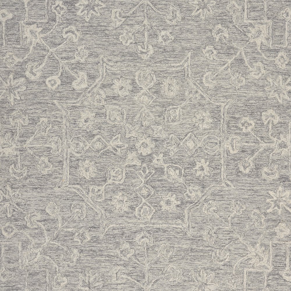 Juniper Wool Area Rug Indoor in Silver/Gray, 3' x 5'. Picture 7