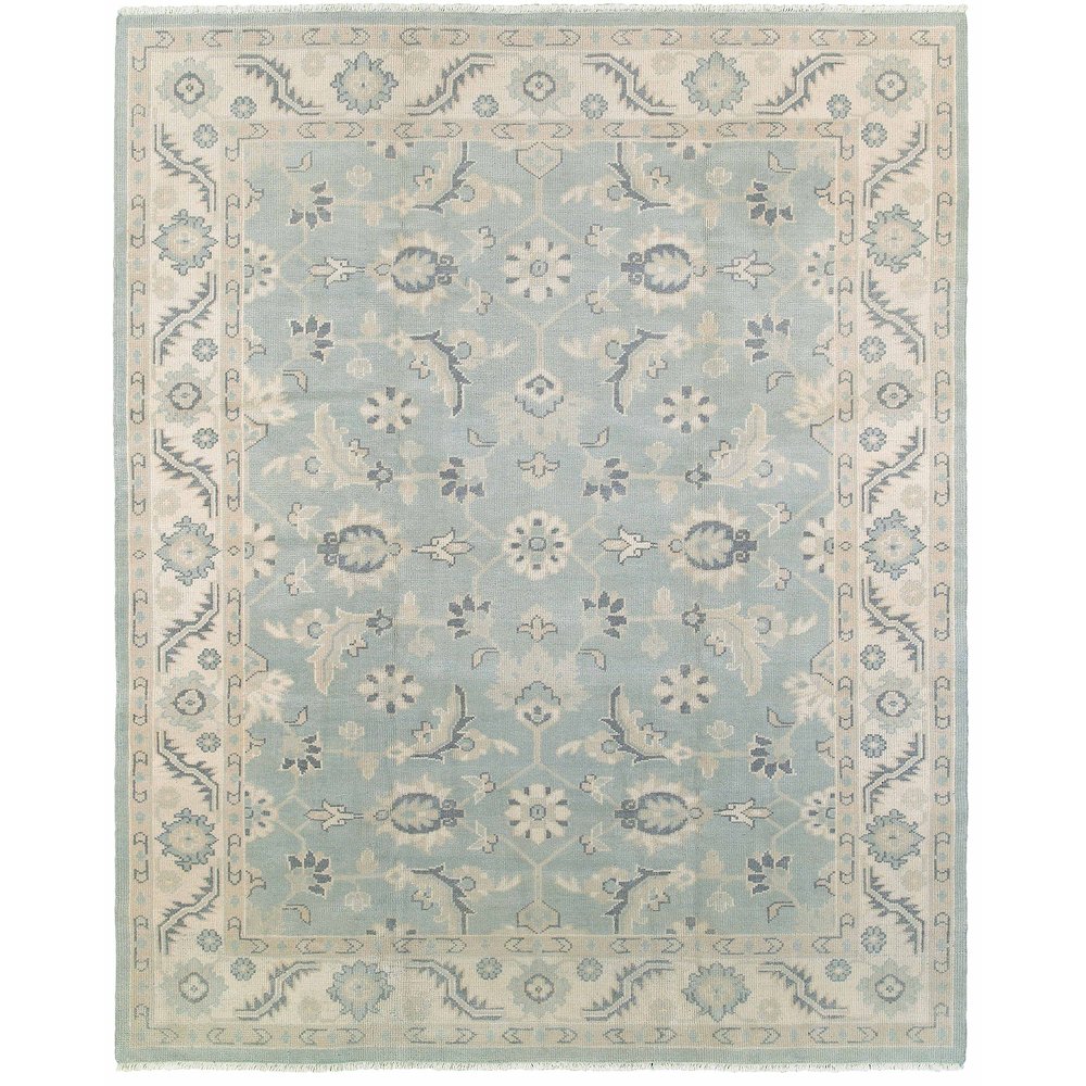 Kareena Wool Area Rug Indoor in Blue/Beige, 12' x 15'. Picture 1