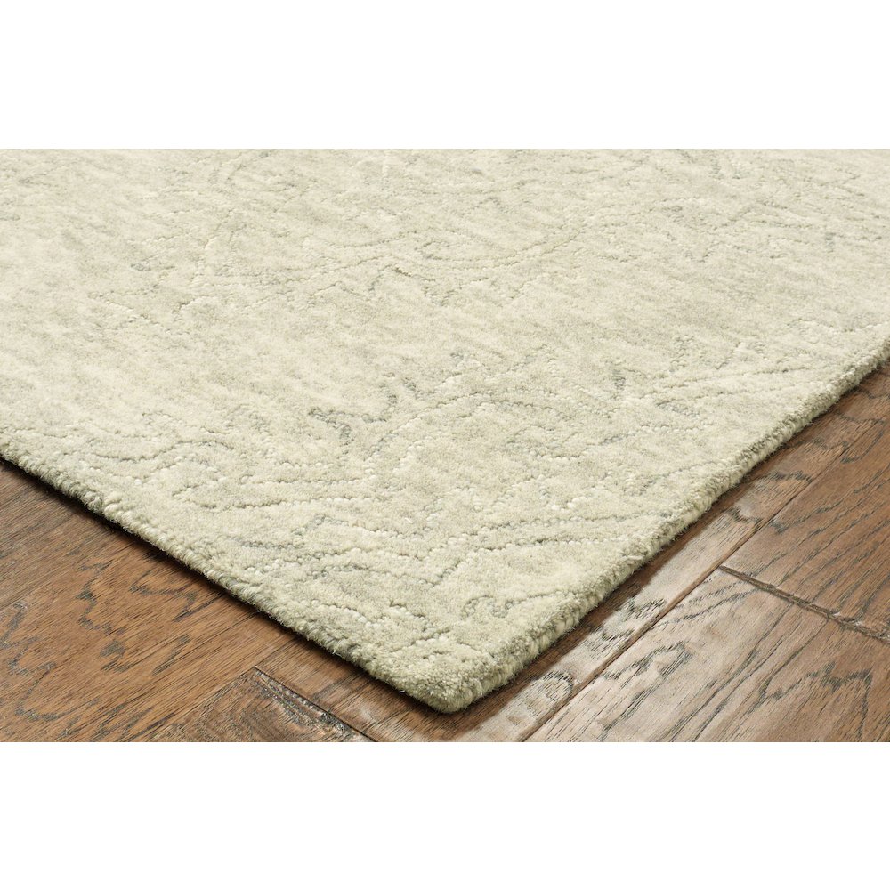 Karma Wool Area Rug Indoor in Gray, 9' x 12'. Picture 4