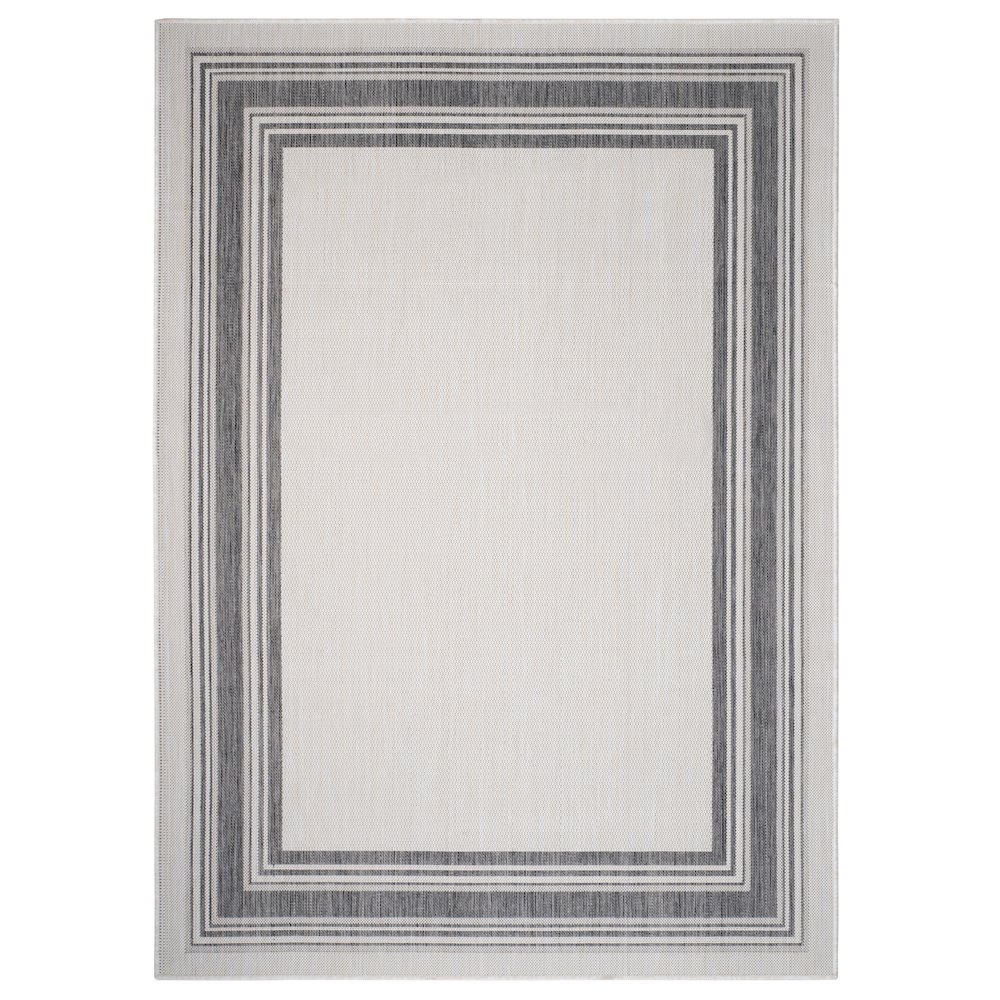 Kilimanjaro Performance Blend Area Rug Outdoor in White/Cream, 7'6" x 9'5". Picture 1
