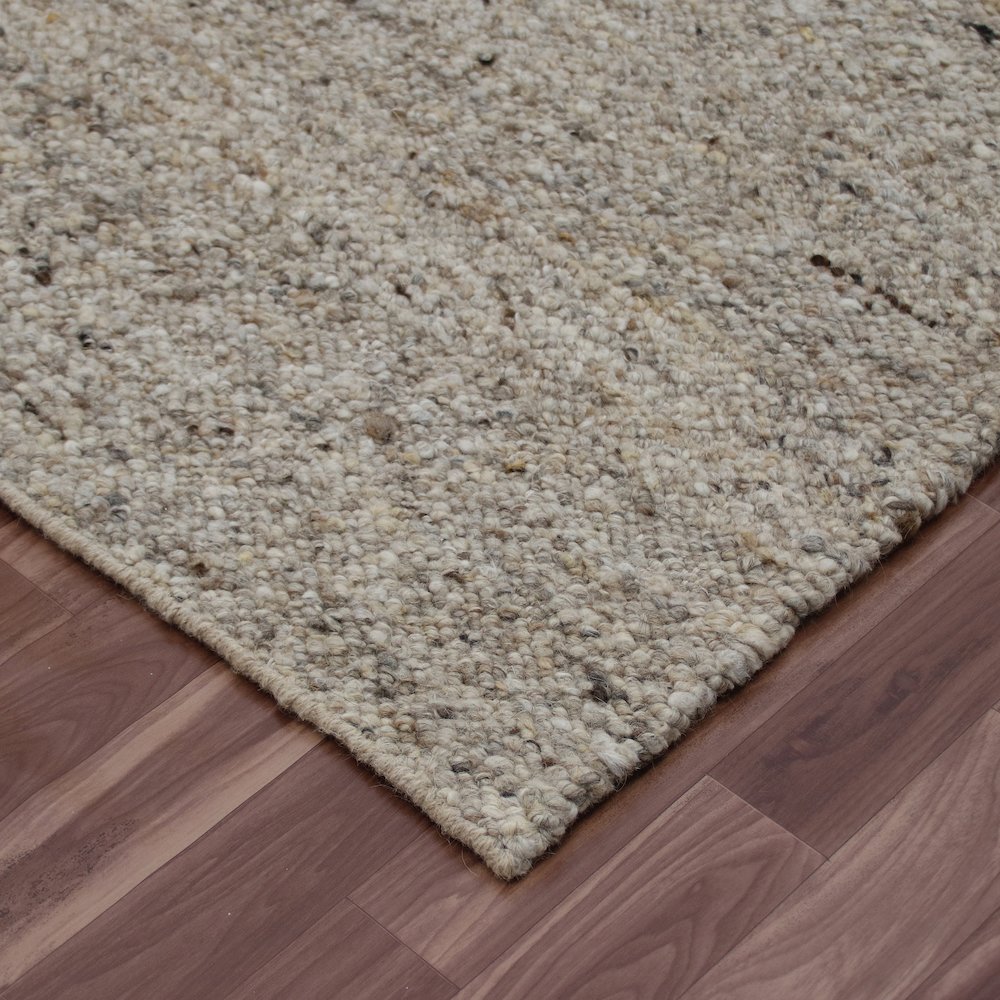 Kingston Wool Blend Area Rug Indoor in Gray/Cream, 9' x 12'. Picture 3