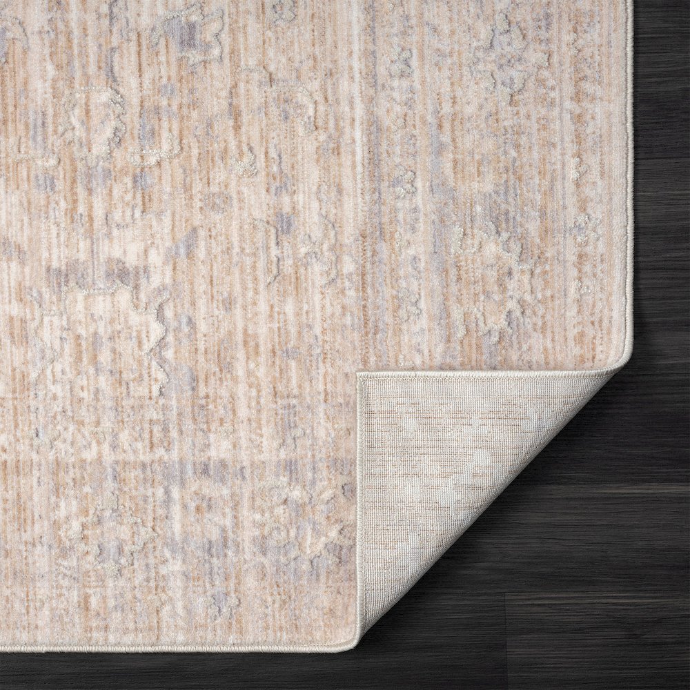 Lancaster Performance Blend Area Rug Indoor in Gray/Beige, 4' X 6'. Picture 6