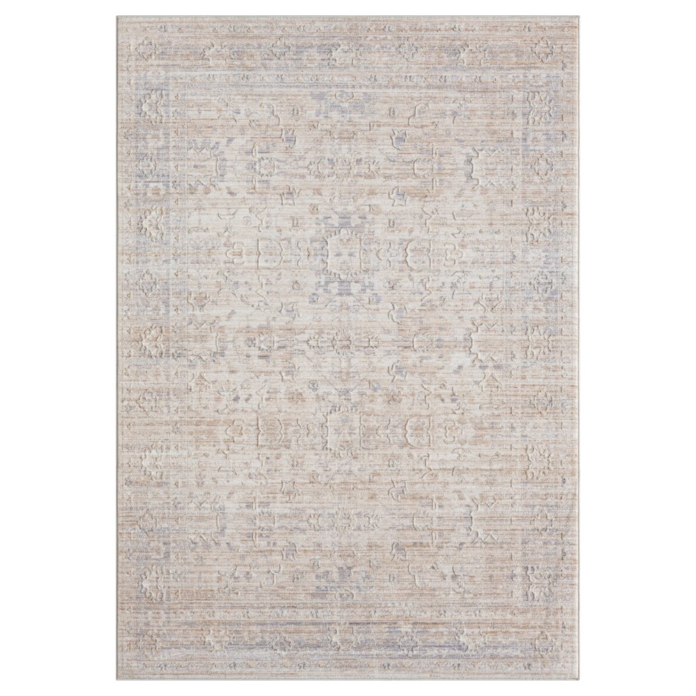 Lancaster Performance Blend Area Rug Indoor in Gray/Beige, 4' X 6'. Picture 1