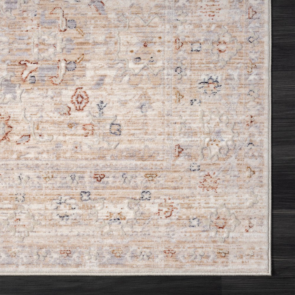 Lancaster Performance Blend Area Rug Indoor in Beige/Red, 4' X 6'. Picture 5