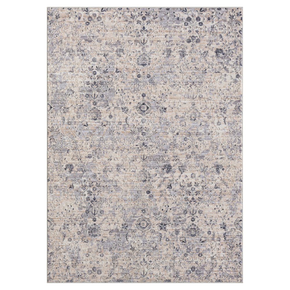 Lancaster Performance Blend Area Rug Indoor in Gray/Blue, 4' X 6'. Picture 1