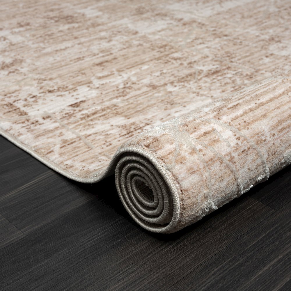 Lancaster Performance Blend Area Rug Indoor in Beige/Cream, 4' X 6'. Picture 4