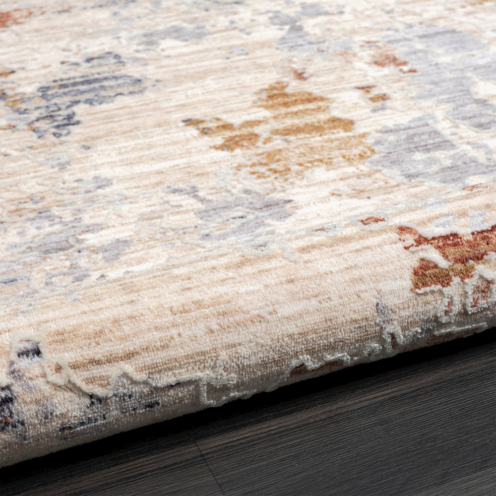 Lancaster Performance Blend Area Rug Indoor in Beige/Red, 4' X 6'. Picture 9