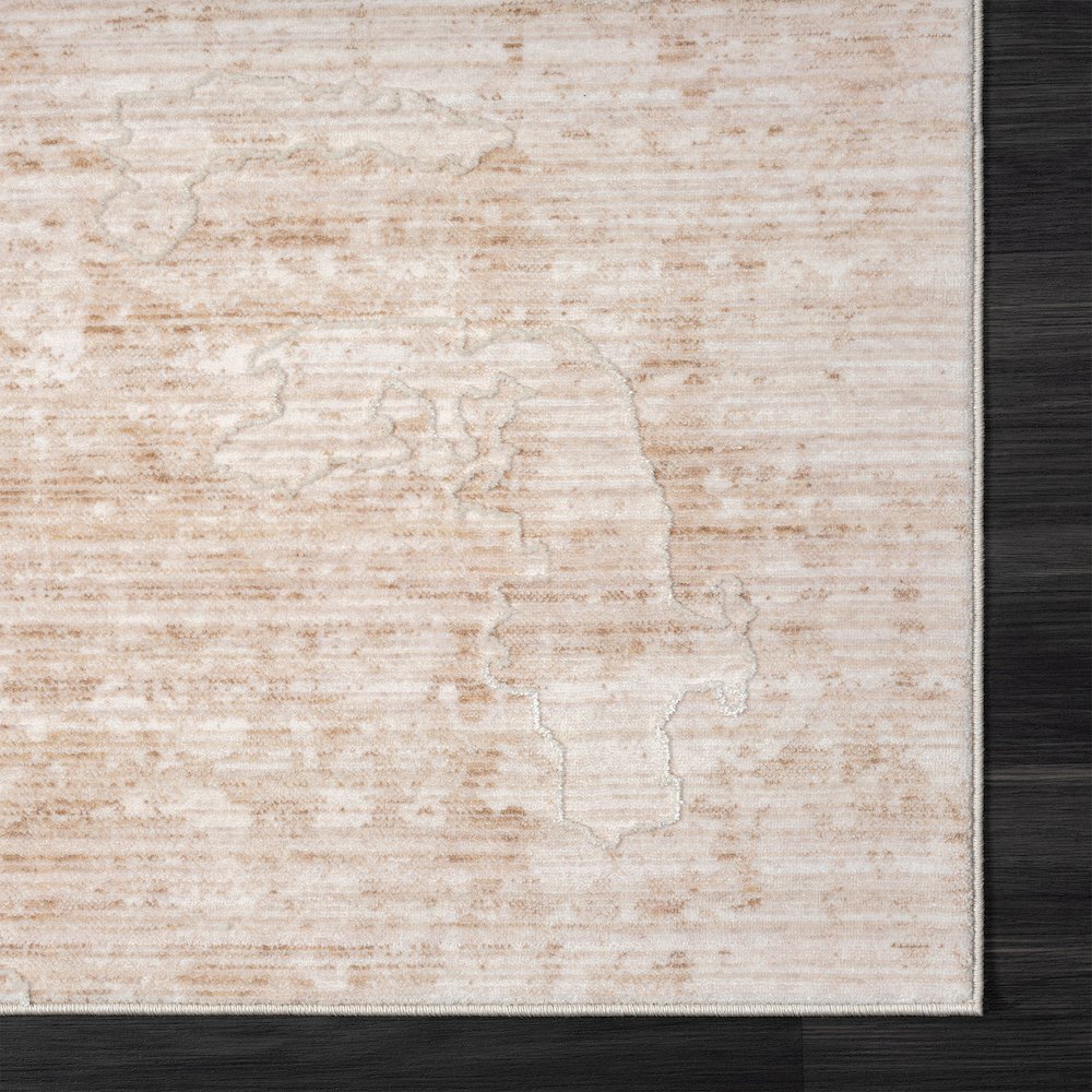 Lancaster Performance Blend Area Rug Indoor in Beige/Cream, 4' X 6'. Picture 5