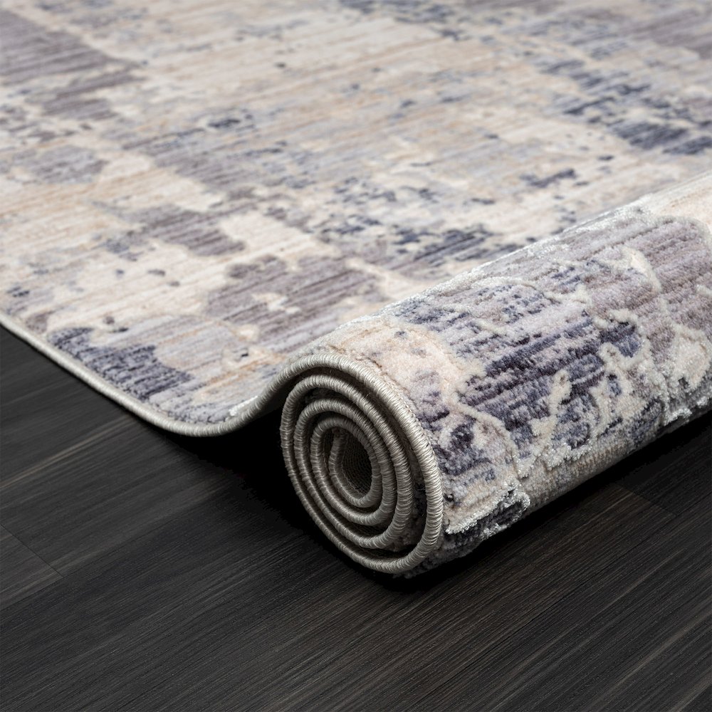 Lancaster Performance Blend Area Rug Indoor in Gray/Blue, 4' X 6'. Picture 4